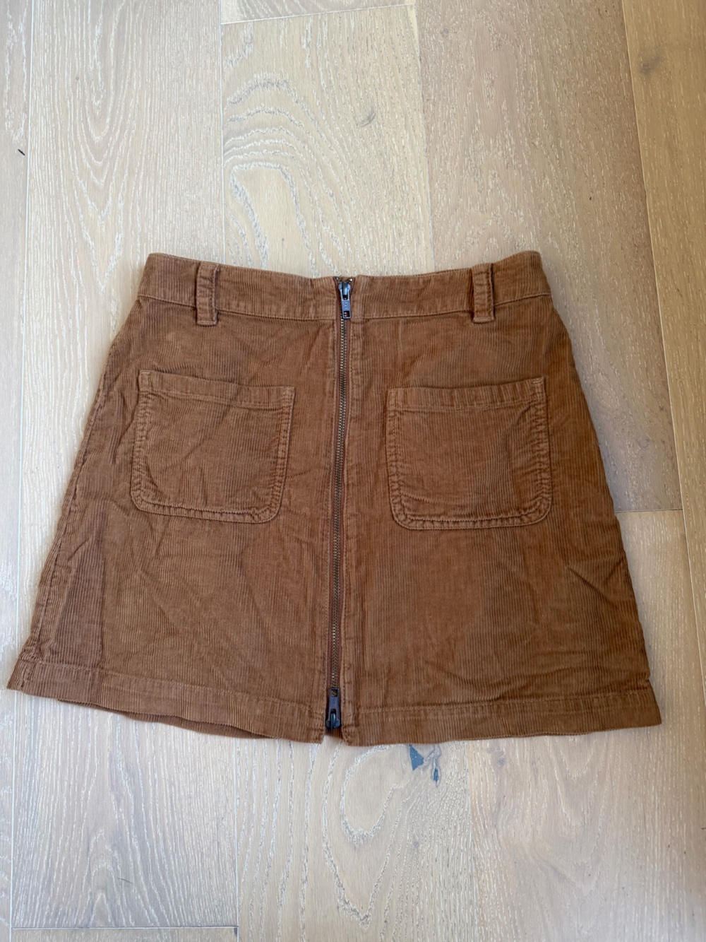Madewell Tan Corduroy Waistband Skirt